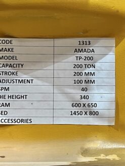 AMADA JAPAN MODEL:TP-200 - Image 7