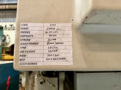 AMADA JAPAN MODEL : TP-35C-X2 - Image 8